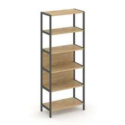 Shelf System Односекционный стеллаж пятиярусный SN.STM-511 Тиквуд Светлый/Металл Антрацит 810*400*19