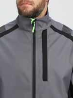 Куртка ProfLineLeader (тк.Софтшел), серый/черный