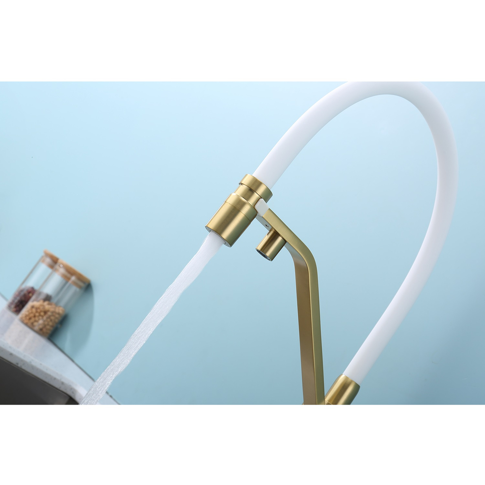 Смеситель для кухни с подключением фильтра Raglo R85.62.03, золотой сатин