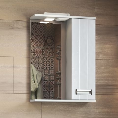 Шкаф навесной с зеркалом Diana 500 (правый) со спотом