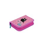 Пенал 1 отделение, 200*140*40 Först "Black owl", дополнительная откидная секция, полиэстер