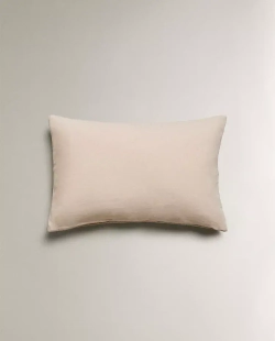 ZARA HOME НАВОЛОЧКА ДЛЯ ДЕКОРАТИВНОЙ ПОДУШКИ С ДЕКОРАТИВНОЙ СТРОЧКОЙ, СВЕТЛО-БЕЖЕВЫЙ