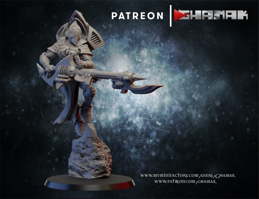Aeldari Craftworlds Shadow Spectres Теневой Призрак №1 миниатюра для dnd, днд, pathfinder, фентези, Настольная игра, НРИ, Варгейм, РПГ