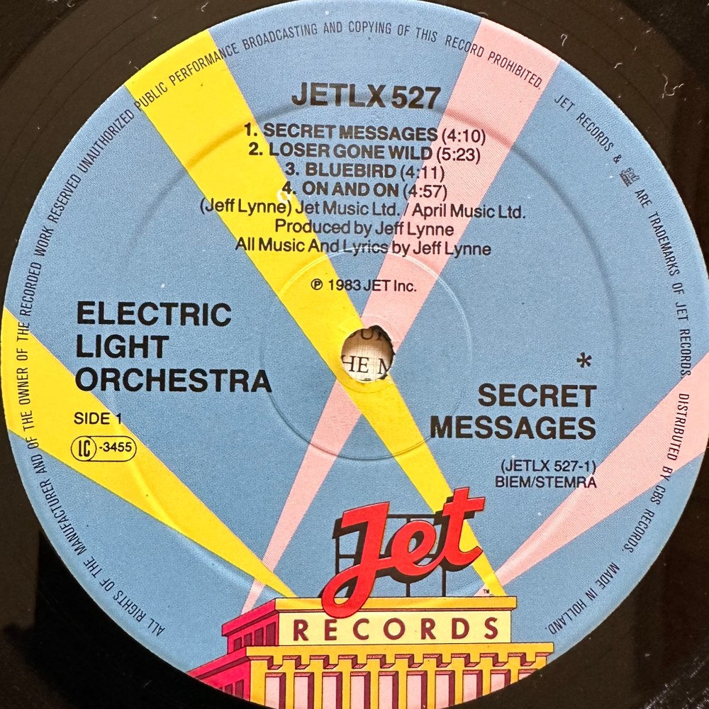 Electric Light Orchestra - Secret Messages (Голландия 1983г.)