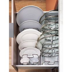 Органайзер для посуды Ronja, 26,8х20,5 см, светло-серый/темно-сливовый