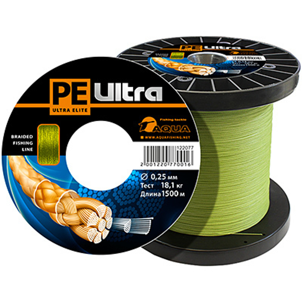 Плетеный шнур для рыбалки AQUA PE ULTRA ELITE