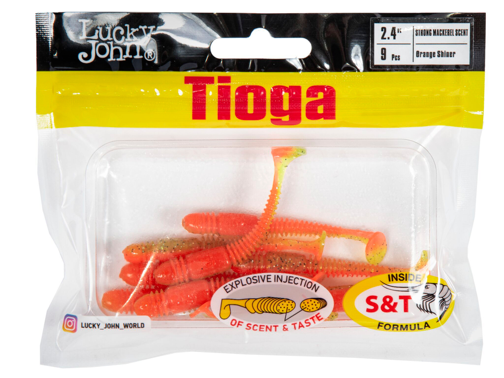 Виброхвосты съедоб. искусст. LJ Pro Series TIOGA 2.4in (06.20)/Z12 9шт.