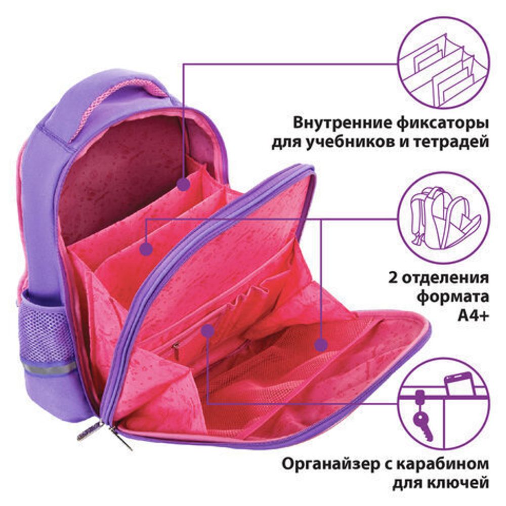 Ранец ЮНЛАНДИЯ LIGHT, 2 отделения, "Spring-chirp", 38х29х16 см, 229912