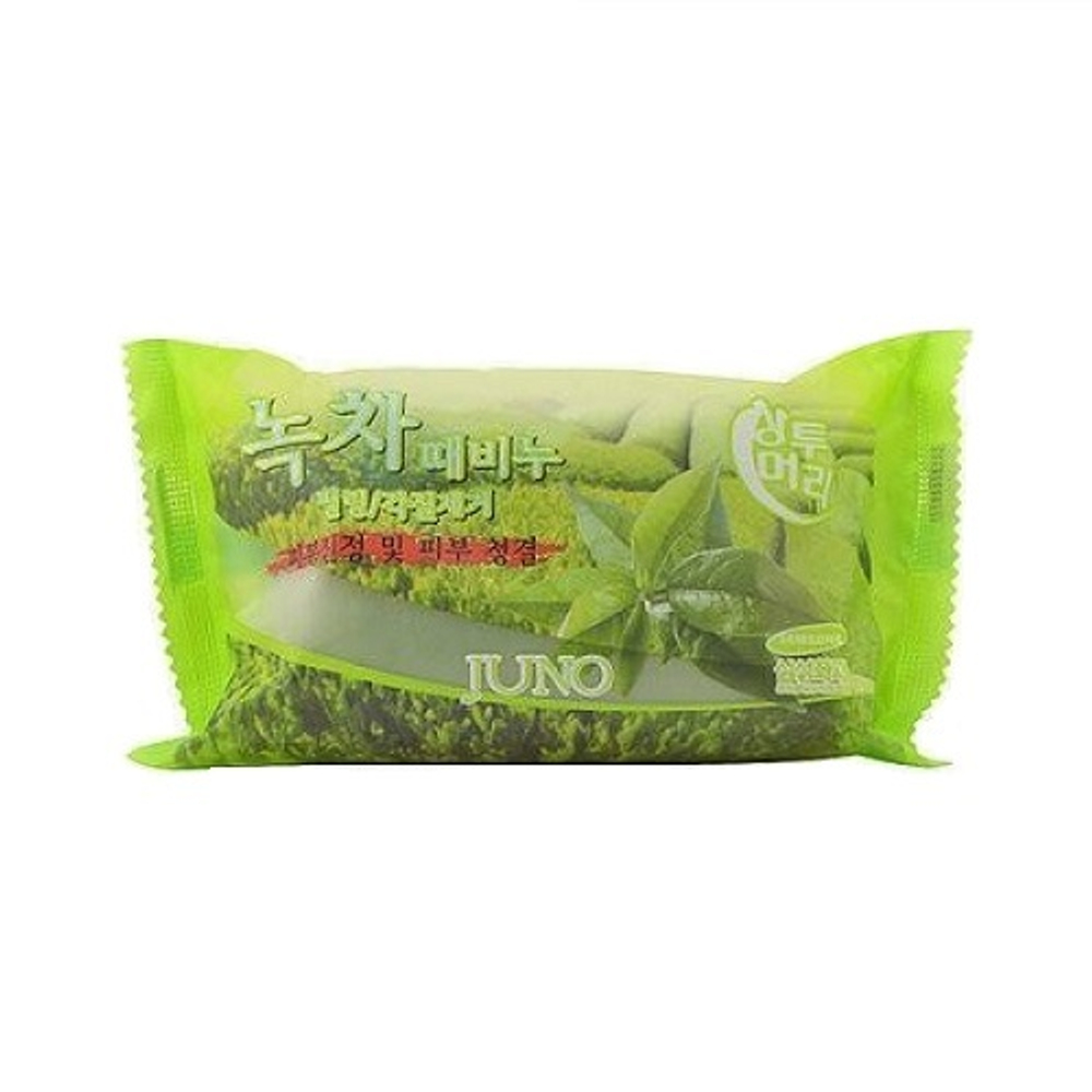 Мыло-скраб с зеленым чаем Juno Sangtumeori Peeling Soap Green Tea 120мл
