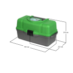 Ящик рыболовный для хранения снастей трехполочный зеленый
