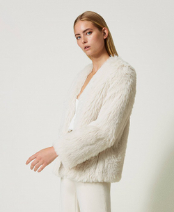 Twinset Milano куртка из искусственного меха White Snow