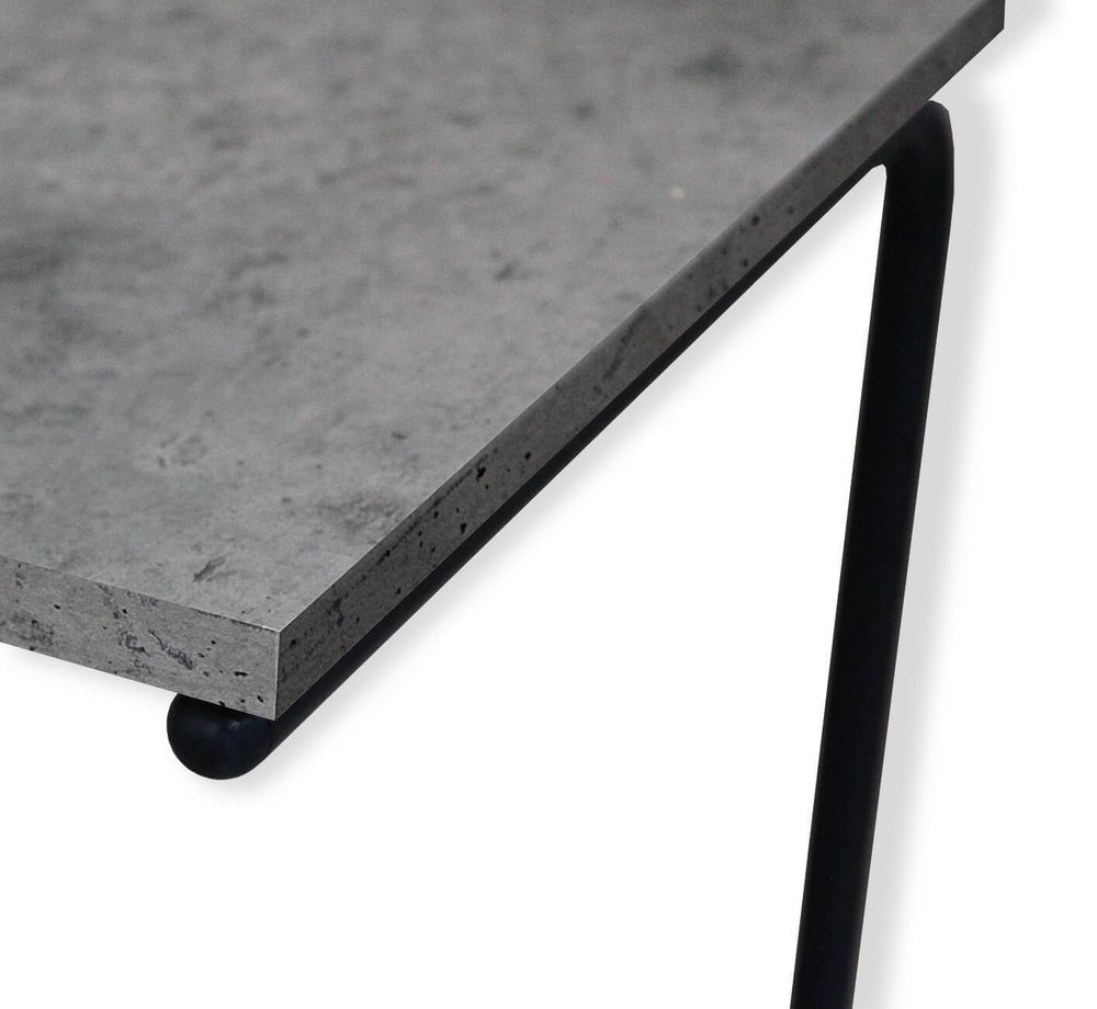 Столик журнальный Sheffilton SHT-CT9(Бетон Чикаго светлый/Черный муар),