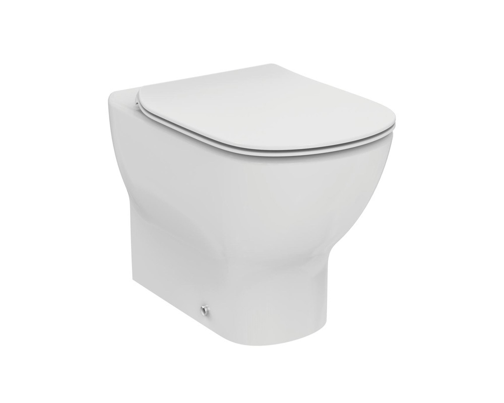 T007701 TESI AquaBlade® Напольный пристенный унитаз соло, горизонтальный выпуск (универсальный), глубокий смыв