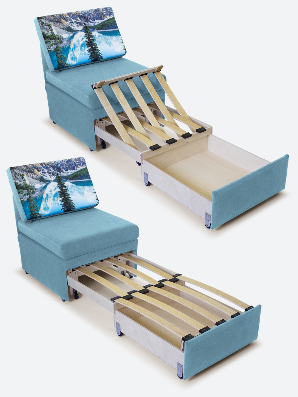 Кресло-кровать "Миник", купон Пейзаж