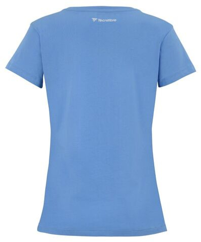 Женская теннисная футболка Tecnifibre Club Cotton Tee - azur