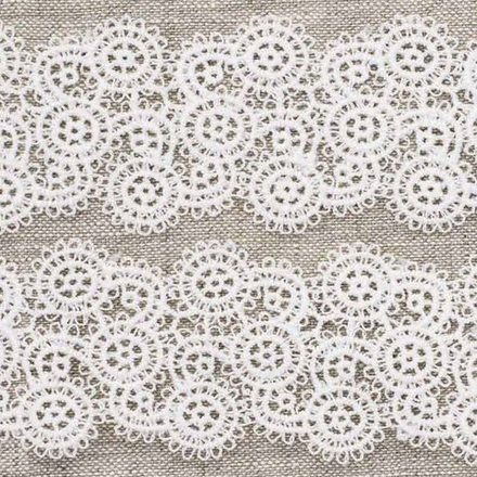 3AR783 Кружево матовое гипюр 3,8см*9,14м (белый)