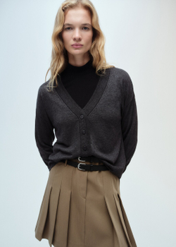 Трикотажный кардиган с V-образной горловиной