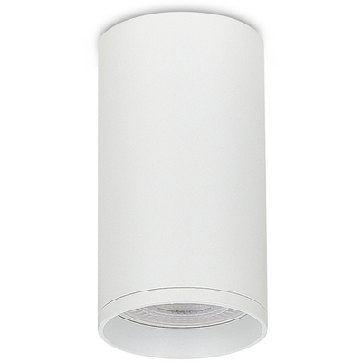 Светильник накладной,  GU10,  D55xH80мм,  IP20,  белый,  без лампы