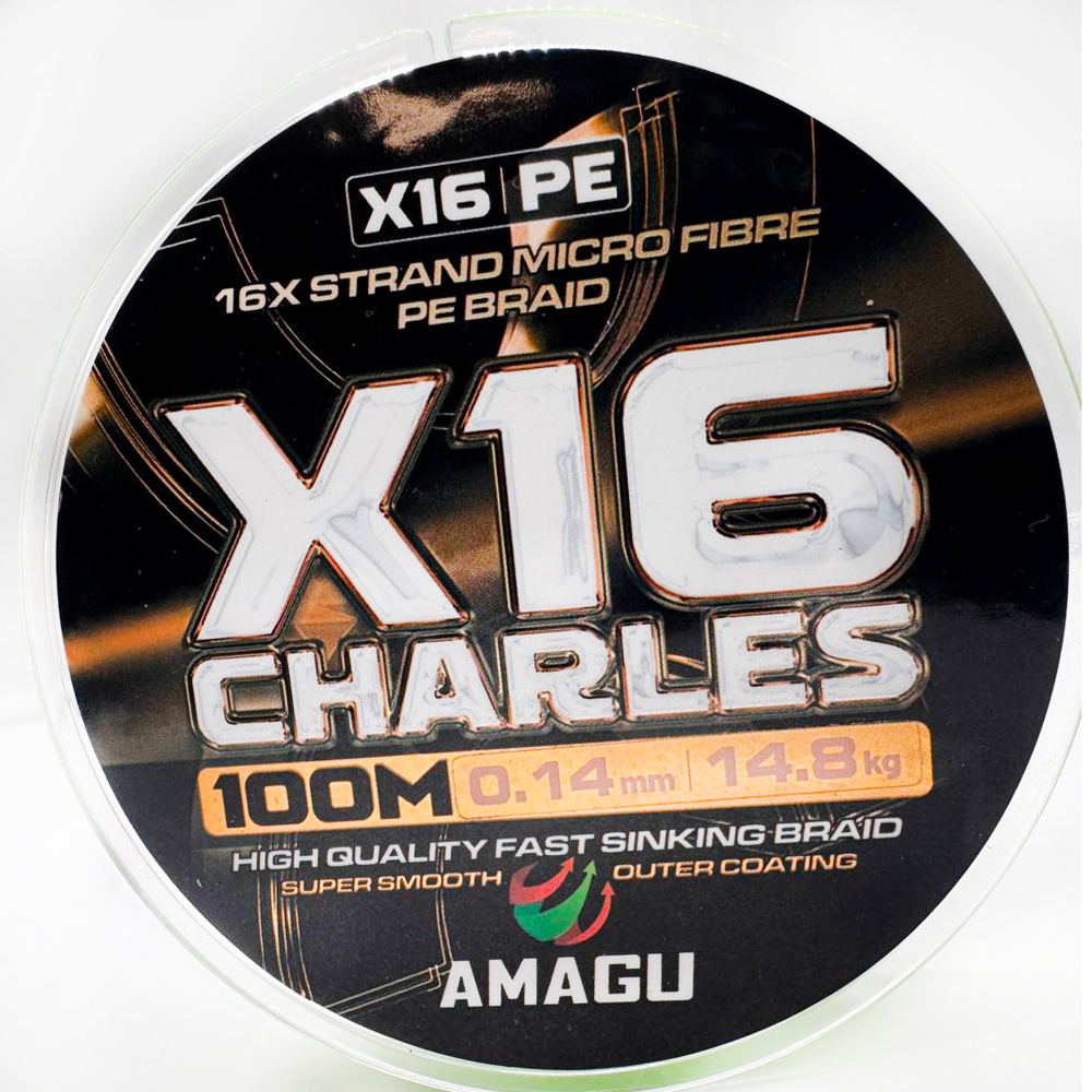 Плетёнка X 16 AMAGU CHARLES 100 м. 0,16мм (Шестнадцати жильная )