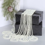 Бусы на ёлку 10 м «Жемчуг» d-8 мм, Белый (на бобине)