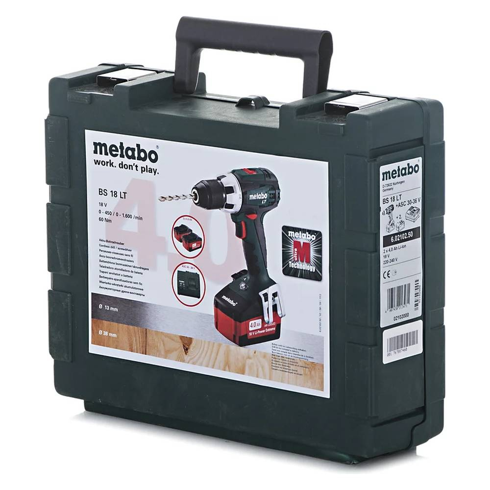 Аккумуляторная дрель-шуруповерт Metabo BS 18 LT (4 Ач)