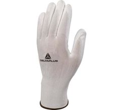 Перчатки полиэстеровые с полиуретановым покрытием VE702P цвет белый Delta Plus VE702P06
