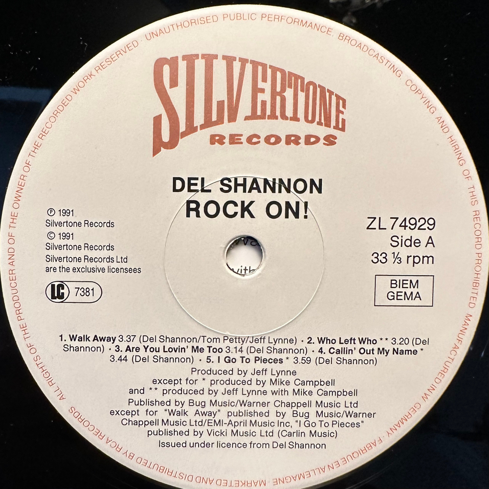Del Shannon - Rock On! (Германия 1991г.)