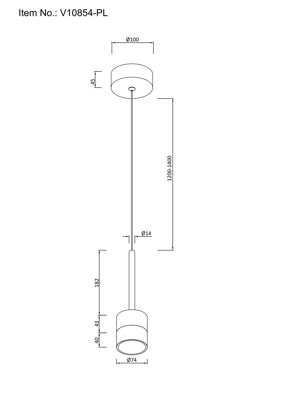 Светильник подвесной светодиодный Moderli V10854-PL Self