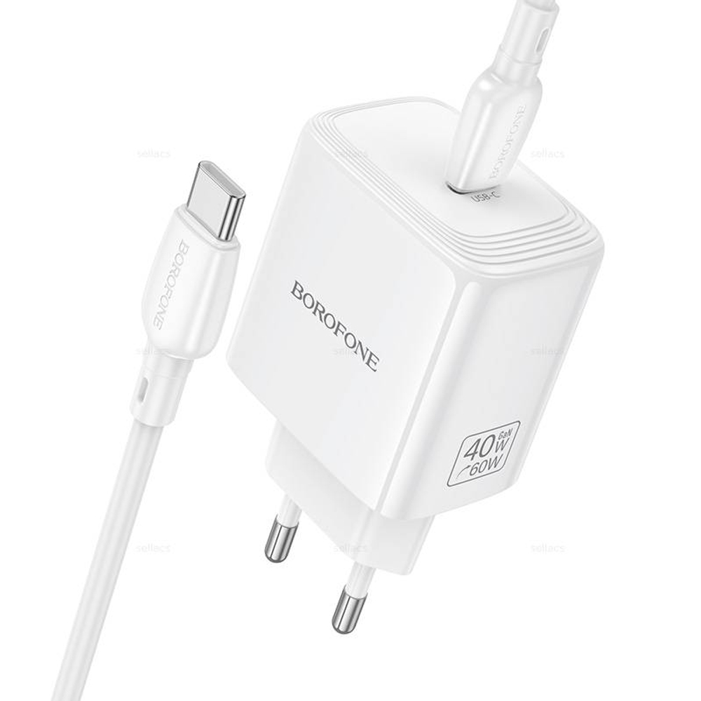 Borofone BN33 Fuente зарядное устройство с одним выходом PD40W набор (Type-C на Type-C) (Краснодар склад)
