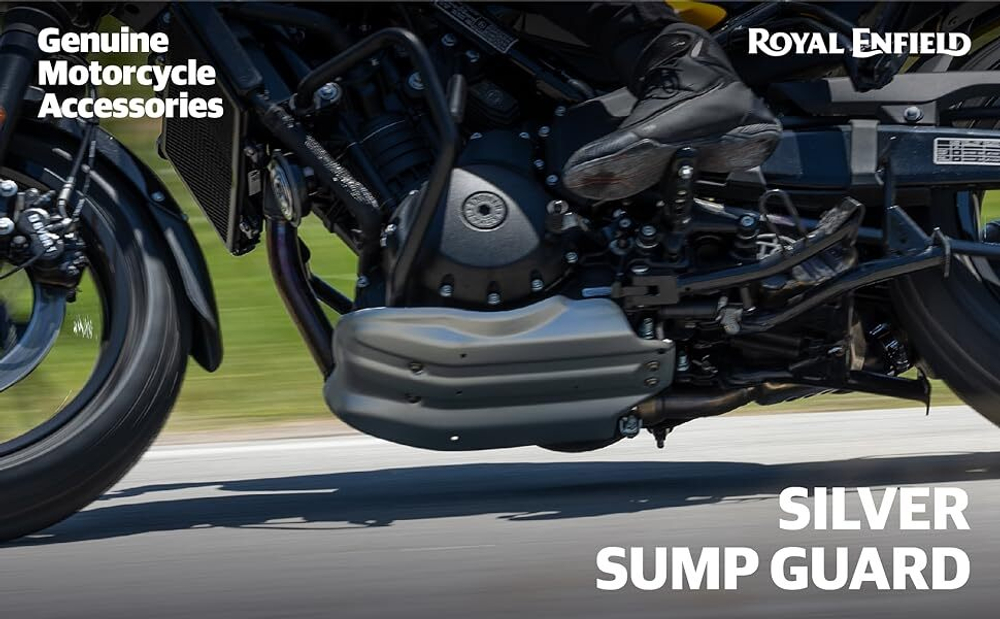 Алюминиевая защита картера Royal Enfield, серебристого цвета, арт. KXA00479