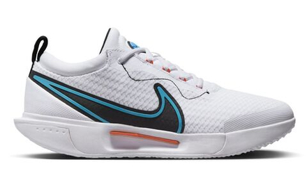 Мужские кроссовки теннисные Nike Zoom Court Pro HC - white/black/baltic blue/picante red