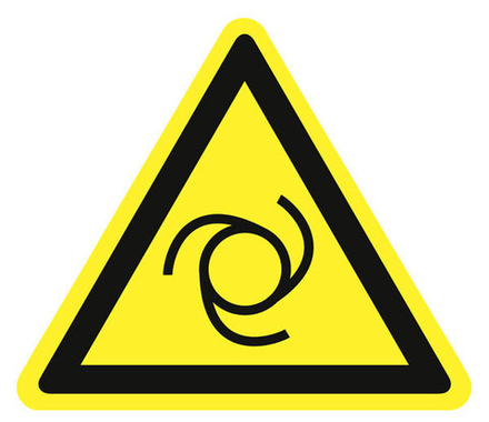 Знак на плёнке W-25 "Внимание. Автоматическое включение (запуск) оборудования"