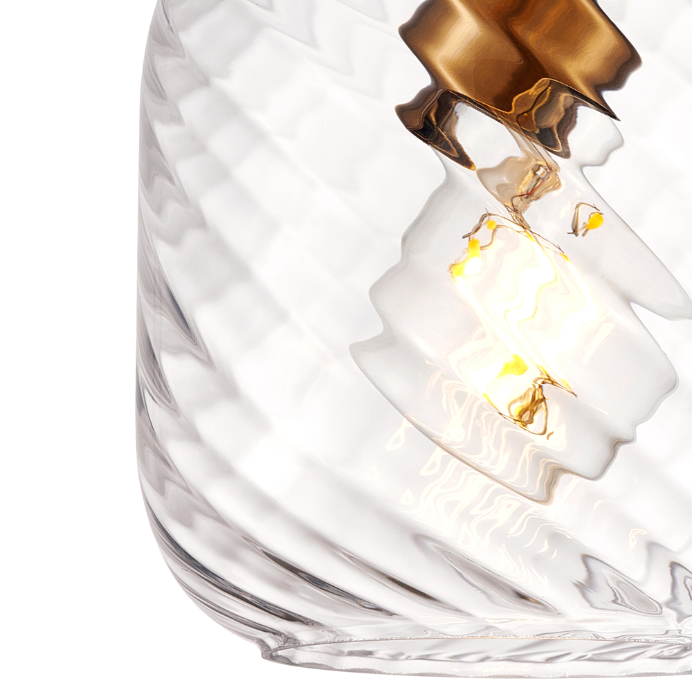 806170 Подвес NUBELLA 1х12W (led) E27 ЧЕРНЫЙ/БРОНЗА/ПРОЗРАЧНЫЙ