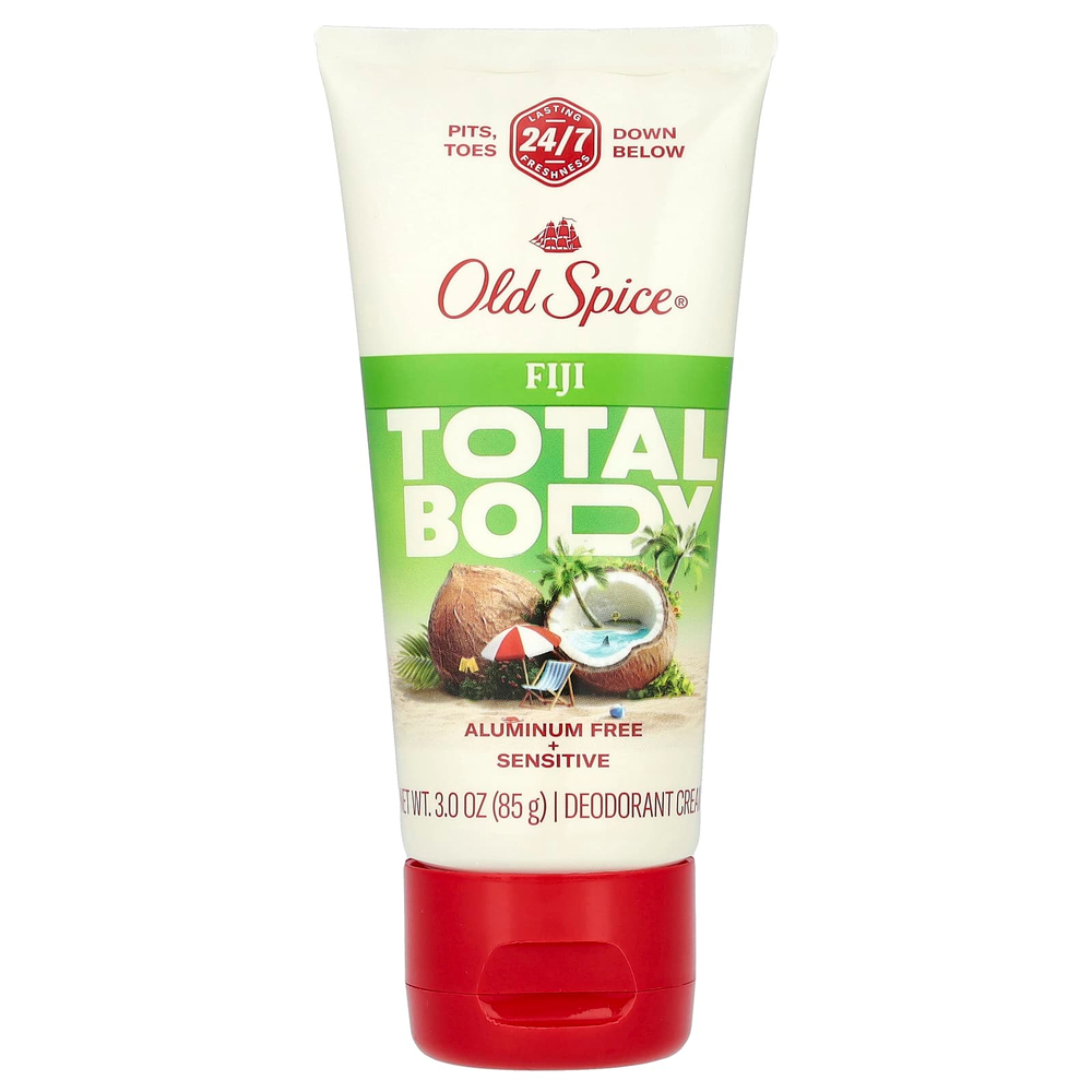 Old Spice, Total Body, крем-дезодорант, без алюминия, Fiji, 85 г (3 унции)