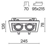 Встраиваемый светильник Technical DL008-2-02-B