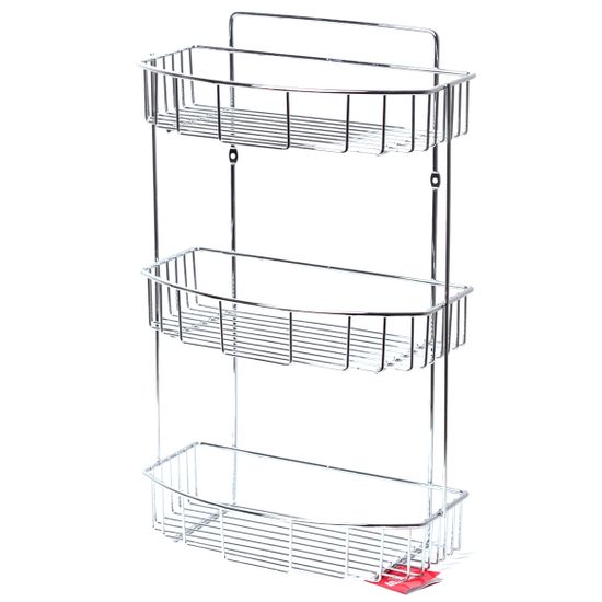 Полка 3-ярусная прямая полуовальная 30,5х15х49 см. Besser BS 0282E из хромированной стали