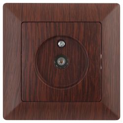 Розетка Intro Solo 4-301-10 TV одиночная, СУ, венге