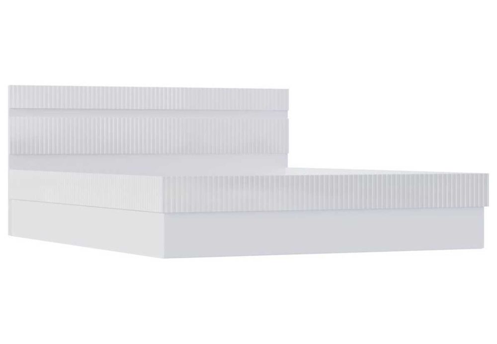 Кровать 1,6 б/м "Оливия" (белый/белый глянец холодный), МФ Миф, г. Пенза