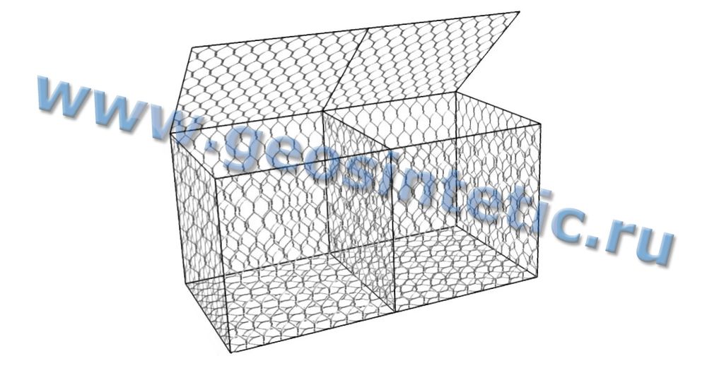 ГСИ-К-2х1х0,5-C80-2,7-Ц габион коробчатый оцинкованный