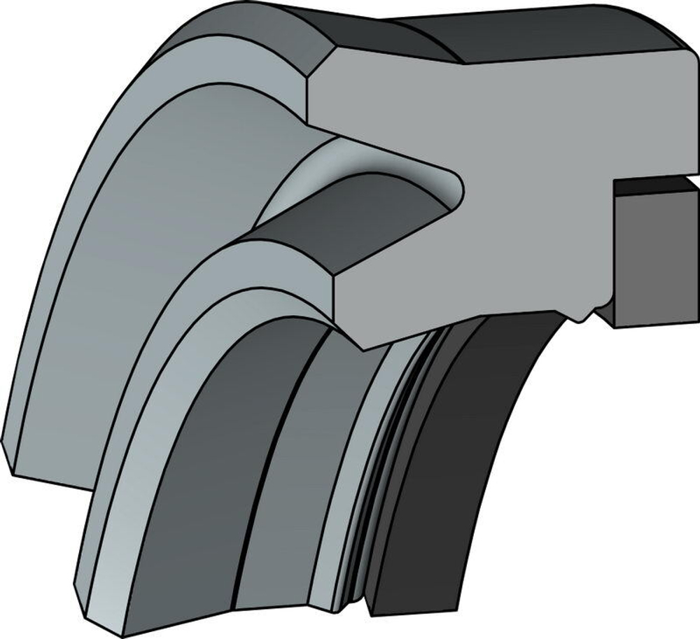 A163-120 PU Высокоэффективное U-образное штоковое уплотнение 120-140-15,6