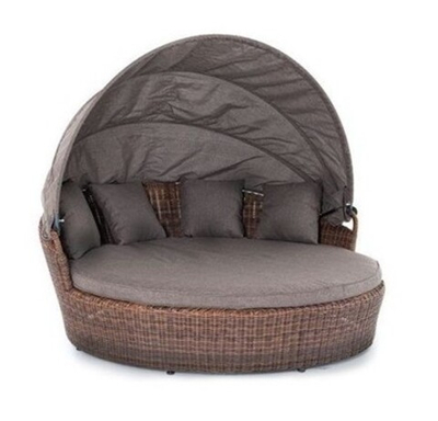 Круглая плетеная кровать Стильяно цвет коричневый арт. YH-L618W brown