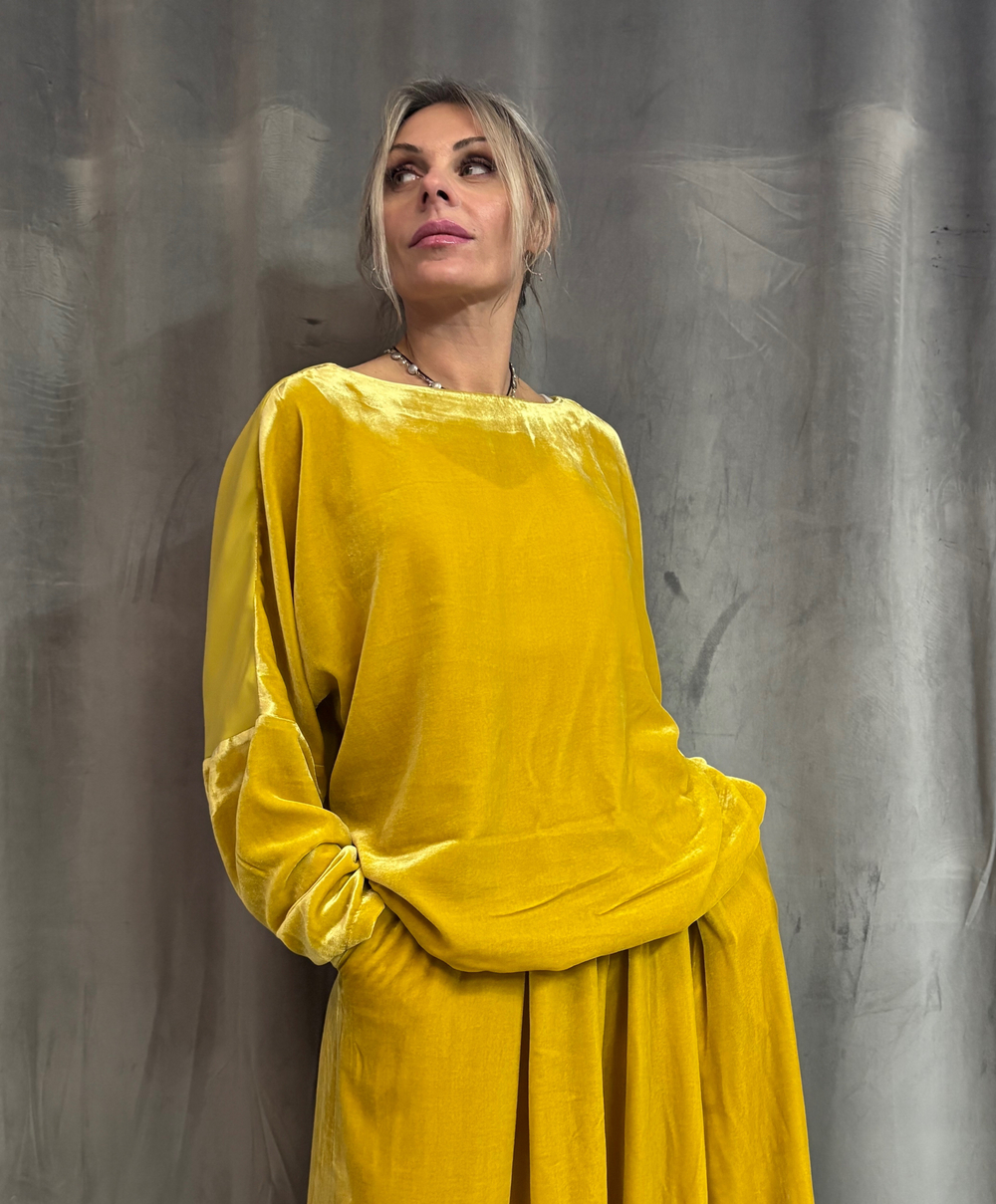 Лонг двусторонний /бархат + шелк