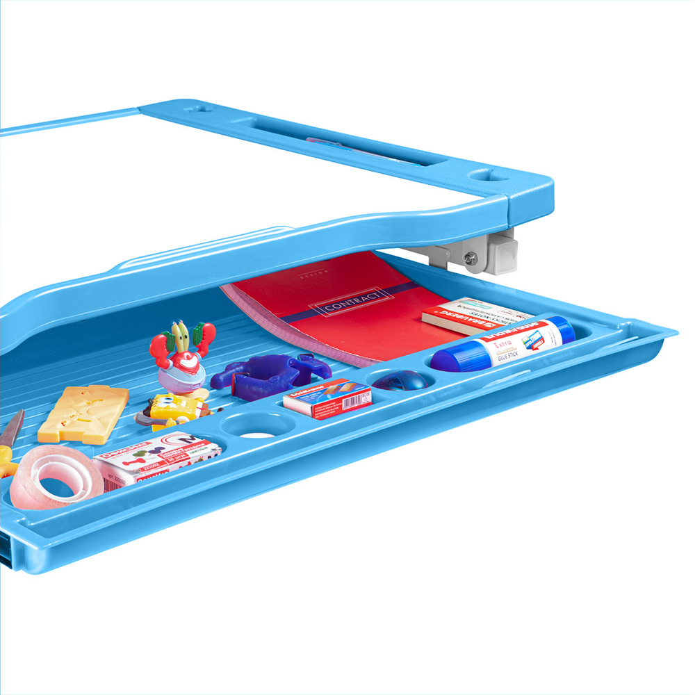 Комплект растущей детской мебели Anatomica Arlekino парта + стул + выдвижной ящик голубой