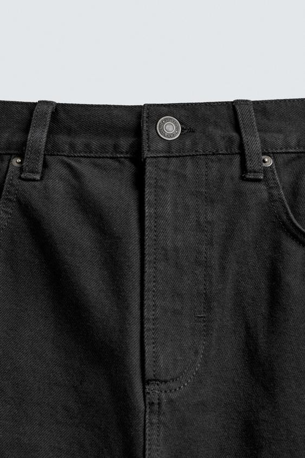 ZARA ДЖИНСЫ STRAIGHT ДЛИНОЙ ДО ЩИКОЛОТКИ, ЧЕРНЫЙ