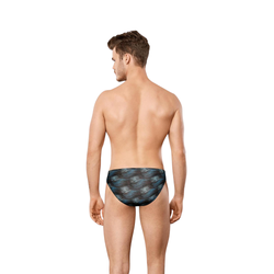 Мужские трусы слипы черные с принтом DOREANSE 1235