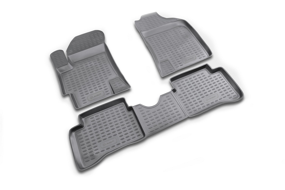 Коврики Standard, в салон для KIA Rio (II, IIp) 2005-2011, 4 шт. (полиуретан, чёрные) Element.NLC.25.02.210