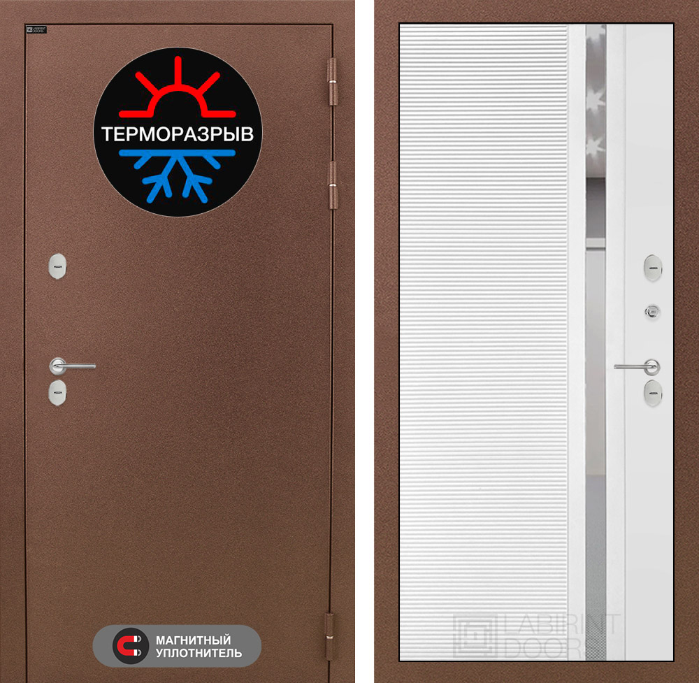 Термомагнит 31 белый софт с зеркальной вставкой