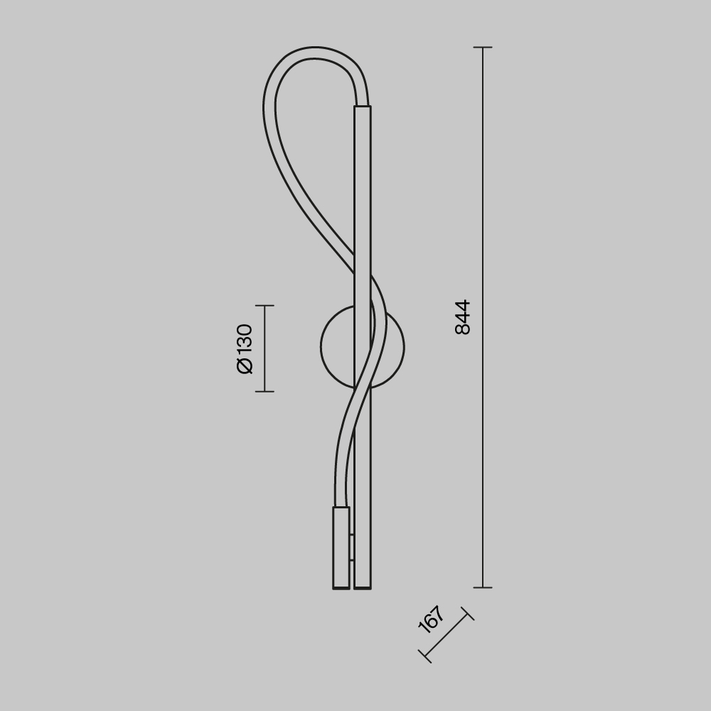 Настенный светильник (бра) Maytoni MOD166WL-L12G3K