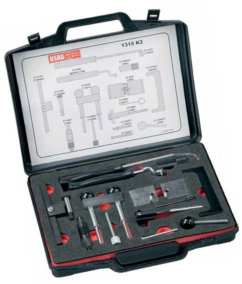1315K2 Набор для замены приводных ремней бензиновых/дизельных двигателей, USAG (Италия)