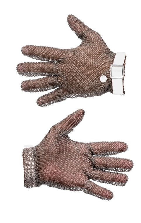 Перчатка кольчужная MANULATEX GCM без манжеты, с полиуретановым ремешком (р. 7-7,5), арт. 8.251